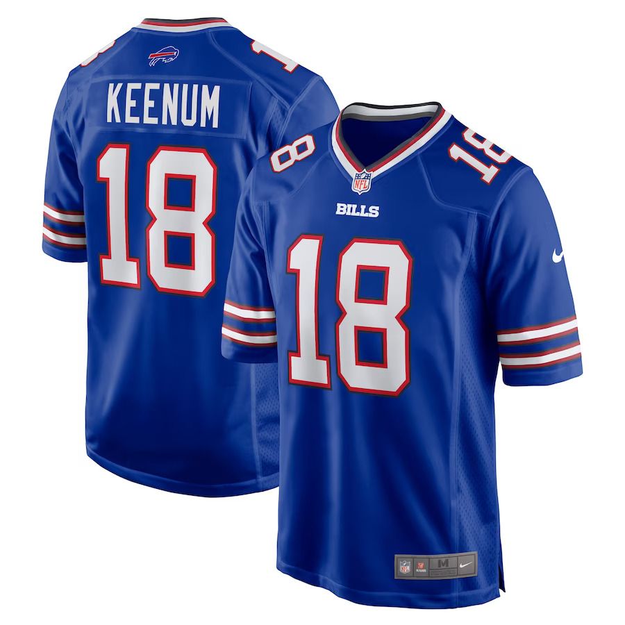 Men Buffalo Bills #18 Case Keenum Nike Royal Game Player NFL Jersey->buffalo bills->NFL Jersey